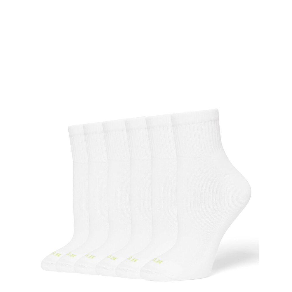 Soft Mini Crew Socks Women 6 Pack White